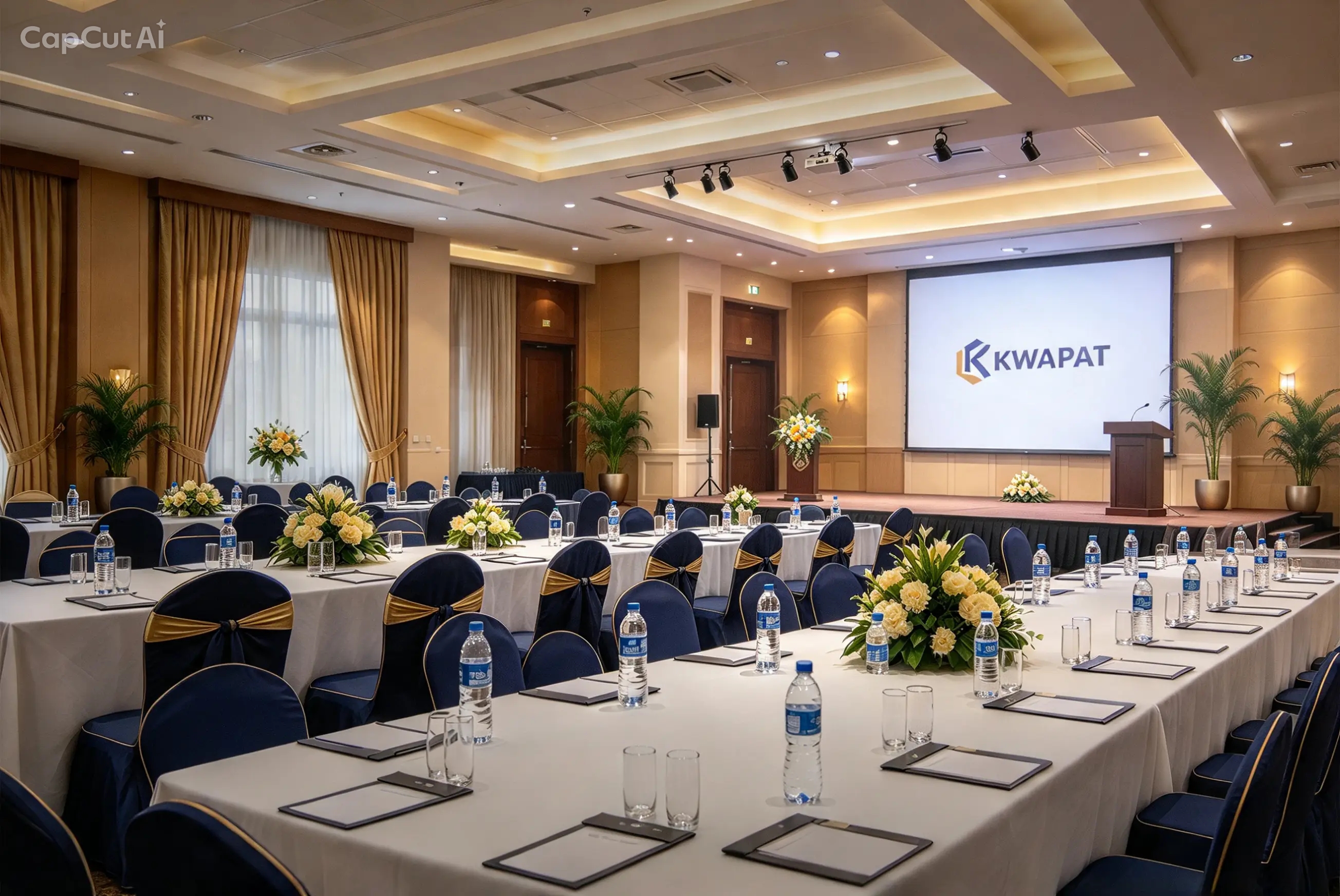 Conference table setup placeholder — add a real KWAPAT venue photo